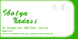 ibolya nadasi business card